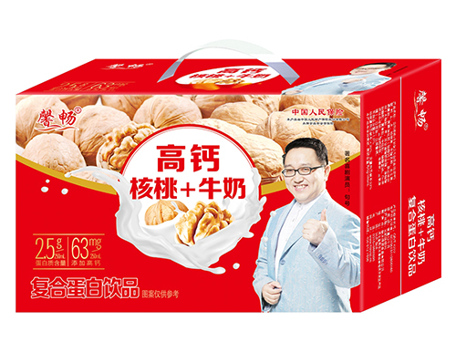 河南高钙核桃+牛奶复合蛋白饮品礼盒